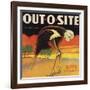 Out O Site Brand - Santa Paula, California - Citrus Crate Label-Lantern Press-Framed Art Print