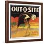 Out O Site Brand - Santa Paula, California - Citrus Crate Label-Lantern Press-Framed Art Print