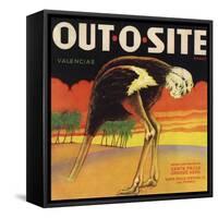 Out O Site Brand - Santa Paula, California - Citrus Crate Label-Lantern Press-Framed Stretched Canvas