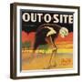 Out O Site Brand - Santa Paula, California - Citrus Crate Label-Lantern Press-Framed Art Print