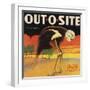 Out O Site Brand - Santa Paula, California - Citrus Crate Label-Lantern Press-Framed Art Print