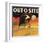 Out O Site Brand - Santa Paula, California - Citrus Crate Label-Lantern Press-Framed Art Print