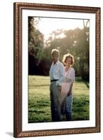 Out of Africa by Sydney Pollack with Robert Redford and Meryl Streep, 1985 (photo)-null-Framed Photo