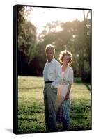 Out of Africa by Sydney Pollack with Robert Redford and Meryl Streep, 1985 (photo)-null-Framed Stretched Canvas