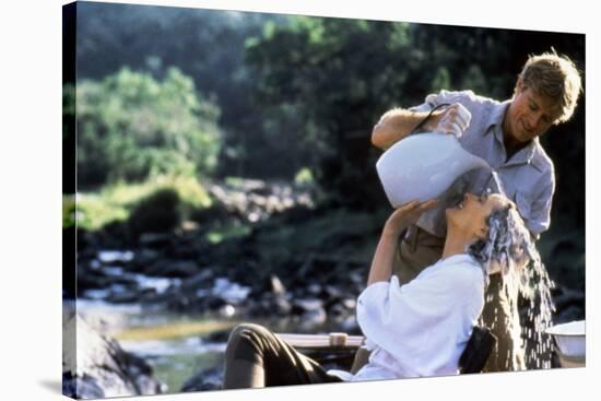 Out of Africa by Sydney Pollack with Robert Redford and Meryl Streep, 1985 (photo)-null-Stretched Canvas