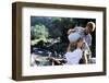 Out of Africa by Sydney Pollack with Robert Redford and Meryl Streep, 1985 (photo)-null-Framed Photo