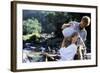 Out of Africa by Sydney Pollack with Robert Redford and Meryl Streep, 1985 (photo)-null-Framed Photo