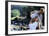 Out of Africa by Sydney Pollack with Robert Redford and Meryl Streep, 1985 (photo)-null-Framed Photo