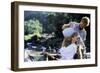 Out of Africa by Sydney Pollack with Robert Redford and Meryl Streep, 1985 (photo)-null-Framed Photo