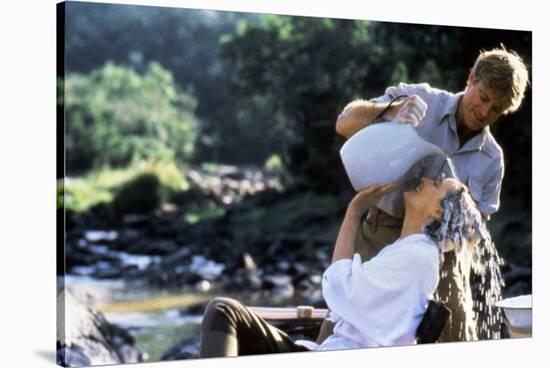 Out of Africa by Sydney Pollack with Robert Redford and Meryl Streep, 1985 (photo)-null-Stretched Canvas