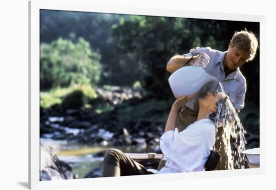 Out of Africa by Sydney Pollack with Robert Redford and Meryl Streep, 1985 (photo)-null-Framed Photo