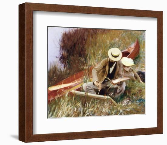 Out of Doors Study-John Singer Sargent-Framed Art Print