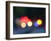 Out of focus images of emergency vehicles, police, fire trucks, etc., attending a car accident-Jan Halaska-Framed Photographic Print