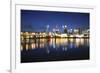 Out of Focus Portland City Skyline at Blue Hour-jpldesigns-Framed Photographic Print