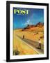 "Out of Gas," Saturday Evening Post Cover, September 2, 1961-George Hughes-Framed Giclee Print