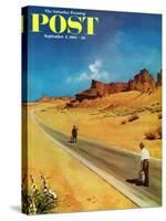 "Out of Gas," Saturday Evening Post Cover, September 2, 1961-George Hughes-Stretched Canvas