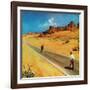 "Out of Gas," September 2, 1961-George Hughes-Framed Giclee Print