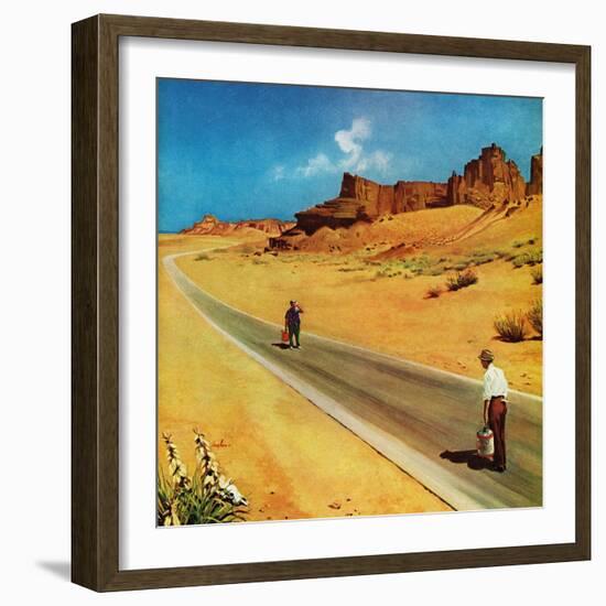 "Out of Gas," September 2, 1961-George Hughes-Framed Giclee Print