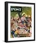 "Out of Ice Cream" Saturday Evening Post Cover, June 27, 1953-Amos Sewell-Framed Premium Giclee Print