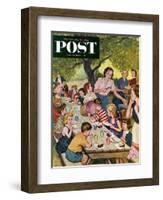 "Out of Ice Cream" Saturday Evening Post Cover, June 27, 1953-Amos Sewell-Framed Giclee Print