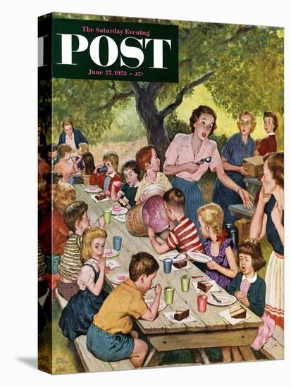 "Out of Ice Cream" Saturday Evening Post Cover, June 27, 1953-Amos Sewell-Stretched Canvas