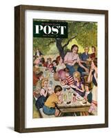 "Out of Ice Cream" Saturday Evening Post Cover, June 27, 1953-Amos Sewell-Framed Giclee Print