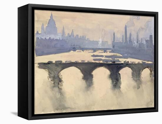 Out of My London Window: Dome and Spires and Chimneys, Mist and Smoke-Joseph Pennell-Framed Stretched Canvas