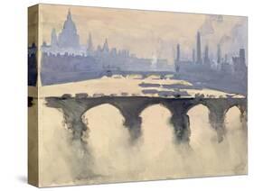 Out of My London Window: Dome and Spires and Chimneys, Mist and Smoke-Joseph Pennell-Stretched Canvas