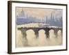 Out of My London Window: Dome and Spires and Chimneys, Mist and Smoke-Joseph Pennell-Framed Giclee Print