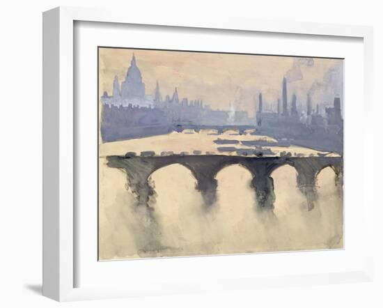 Out of My London Window: Dome and Spires and Chimneys, Mist and Smoke-Joseph Pennell-Framed Giclee Print