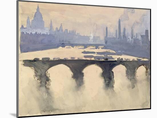 Out of My London Window: Dome and Spires and Chimneys, Mist and Smoke-Joseph Pennell-Mounted Giclee Print