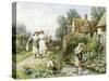 Out of School-Myles Birket Foster-Stretched Canvas