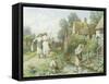 Out of School-Myles Birket Foster-Framed Stretched Canvas