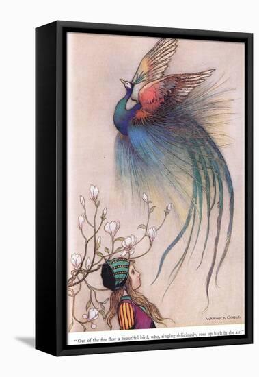 Out of the Fire Flew a Beautiful Bird-Warwick Goble-Framed Stretched Canvas