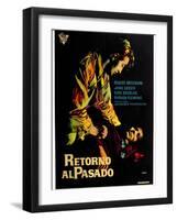 Out of the Past, Spanish Movie Poster, 1947-null-Framed Art Print