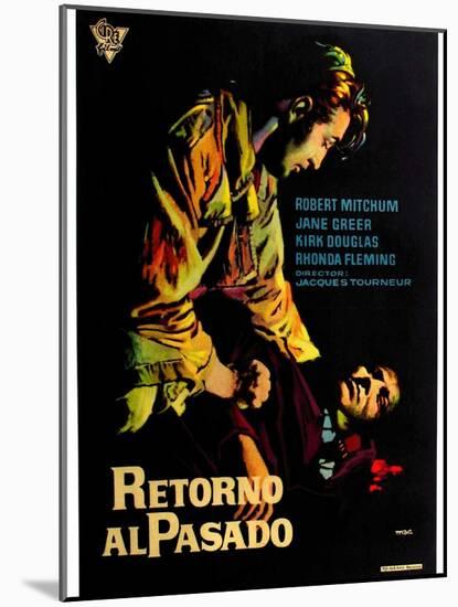 Out of the Past, Spanish Movie Poster, 1947-null-Mounted Art Print