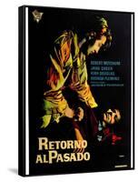 Out of the Past, Spanish Movie Poster, 1947-null-Framed Stretched Canvas