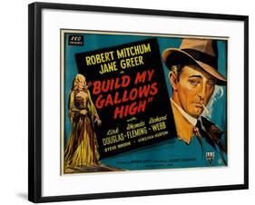 Out of the Past, UK Movie Poster, 1947-null-Framed Art Print