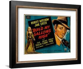 Out of the Past, UK Movie Poster, 1947-null-Framed Art Print