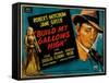 Out of the Past, UK Movie Poster, 1947-null-Framed Stretched Canvas