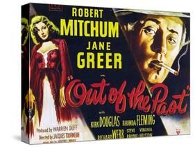 Out of the Past, UK Movie Poster, 1947-null-Stretched Canvas