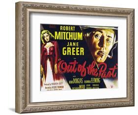 Out of the Past, UK Movie Poster, 1947-null-Framed Art Print