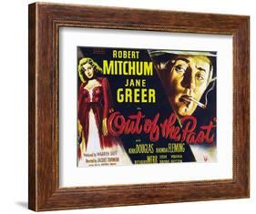 Out of the Past, UK Movie Poster, 1947-null-Framed Art Print