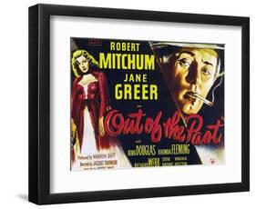 Out of the Past, UK Movie Poster, 1947-null-Framed Art Print