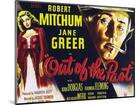 Out of the Past, UK Movie Poster, 1947-null-Mounted Art Print