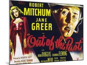 Out of the Past, UK Movie Poster, 1947-null-Mounted Art Print