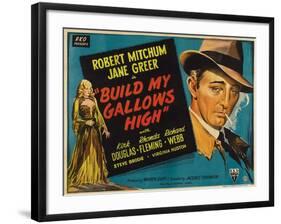 Out of the Past, UK Movie Poster, 1947-null-Framed Art Print