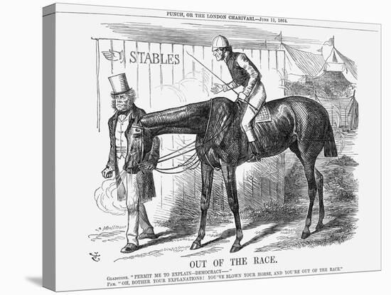 Out of the Race, 1864-John Tenniel-Stretched Canvas