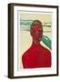 Out of the Shadow, 2023 (W/C on Arches)-Graham Dean-Framed Giclee Print