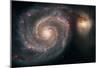 Out of This Whirl: the Whirlpool Galaxy M51 and Companion Galaxy Space Photo Art Poster Print-null-Mounted Poster